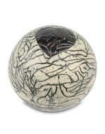 Handmade ceramic urn 'Ares' - green