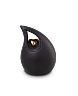 Ceramic keepsake cremation ashes urn cremation ashes urn gold-coloured heart