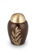 Brass keepsake funeral urn cremation ashes