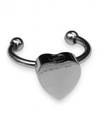 Heart-Shaped Ashes Ring in Stainless Steel - Self-Fill