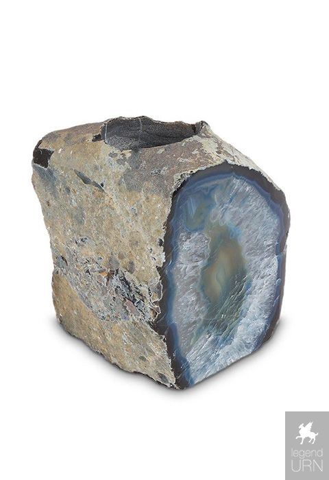 One of a kind Agate Ashes Keepsake Urn with candle holder LegendURN Ireland