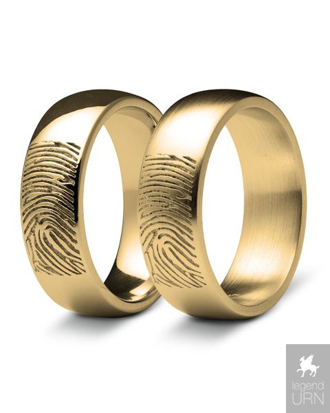 Wedding ring with fingerprint deals