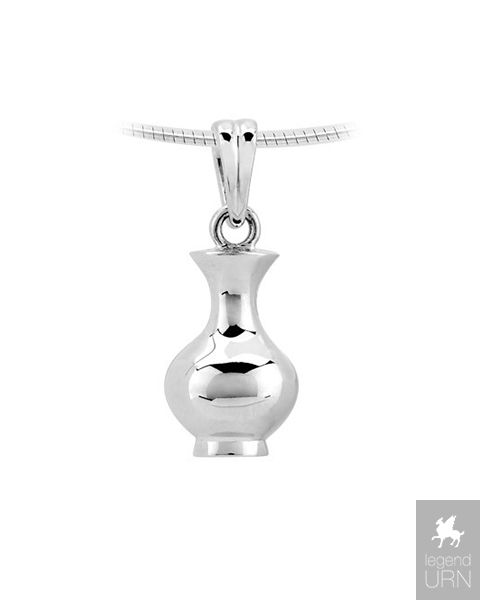 14k white hot sale gold urn necklace