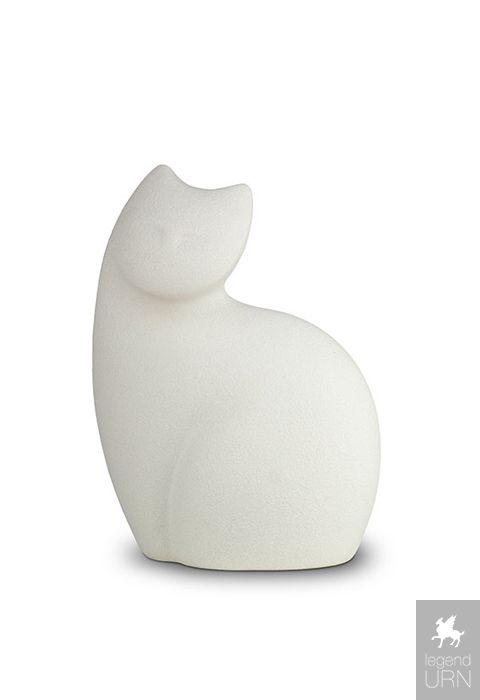 Unique white Cremation Ashes Cat Urn Cat Urns LegendURN Ireland