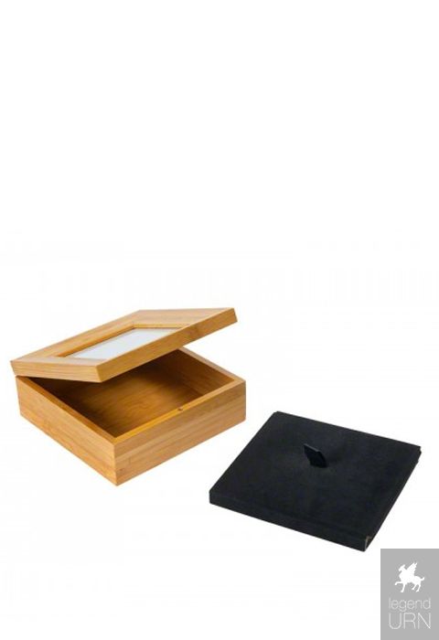Wooden box for dog ashes top