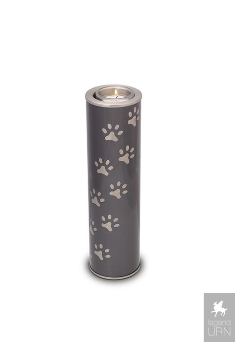 Grey Candle Holder Pet Cremation Ashes Urn Pet Urns Legendurn