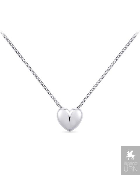 Elegant Memorial Necklace Heart made from silver LegendURN Ireland