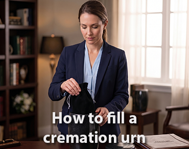How to fill a cremation urn?